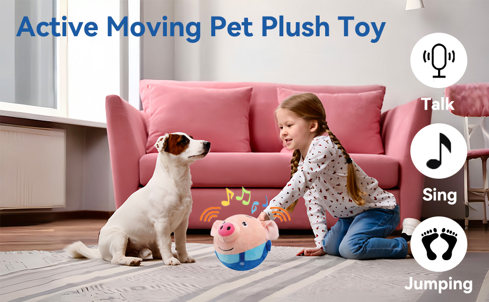 Active Moving Pet Plush Toy