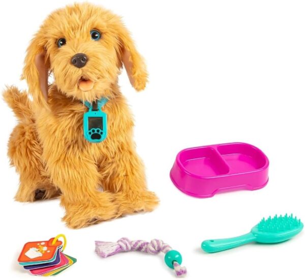 My Fuzzy Friends Moji Interactive Labradoodle - Plush Interactive Dog Toy for Boys and Girls, Loveable and Lifelike Companion Pet