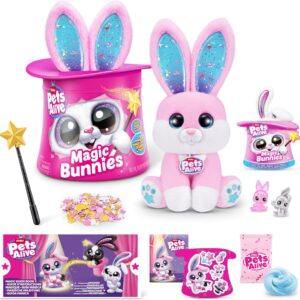 Pets Alive Magic Bunnies (Candy) by ZURU Electronic Plush Unboxing Surprise Interactive Magic Toy