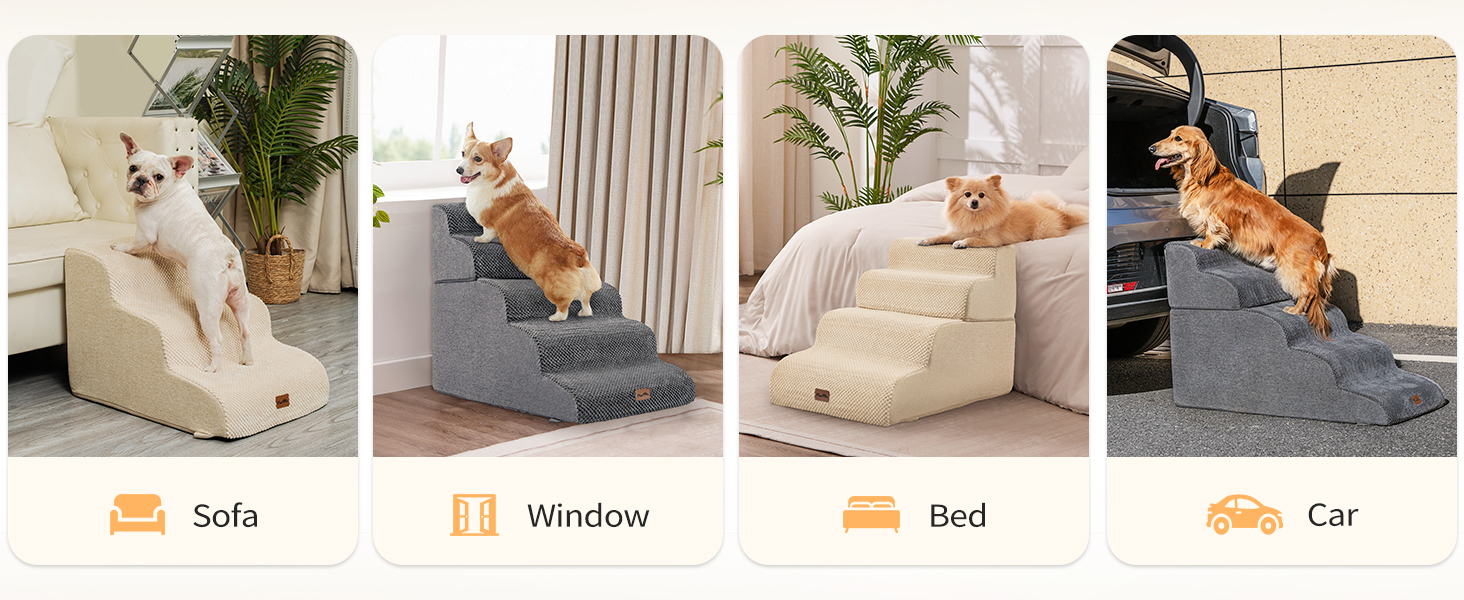 Dog Stairs for Beds Couch Sofa Car
