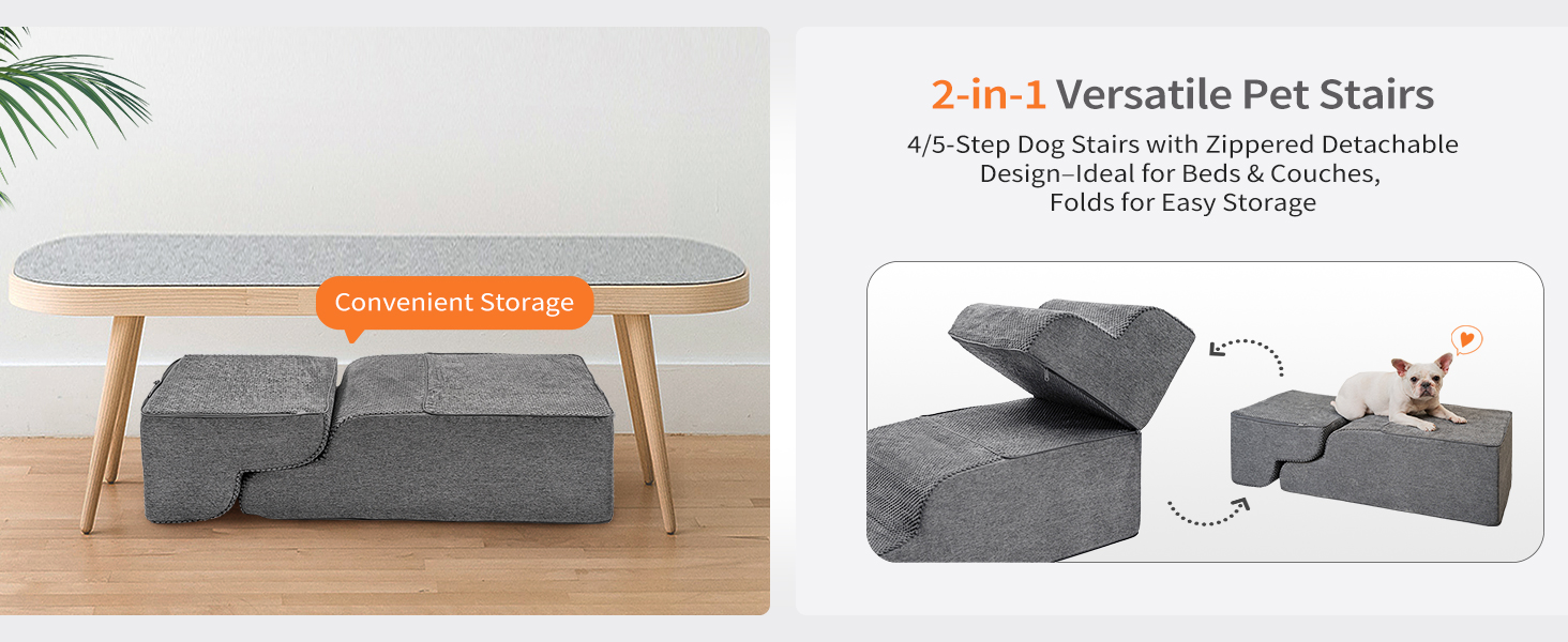 2-in-1 Versatile Pet Stairs