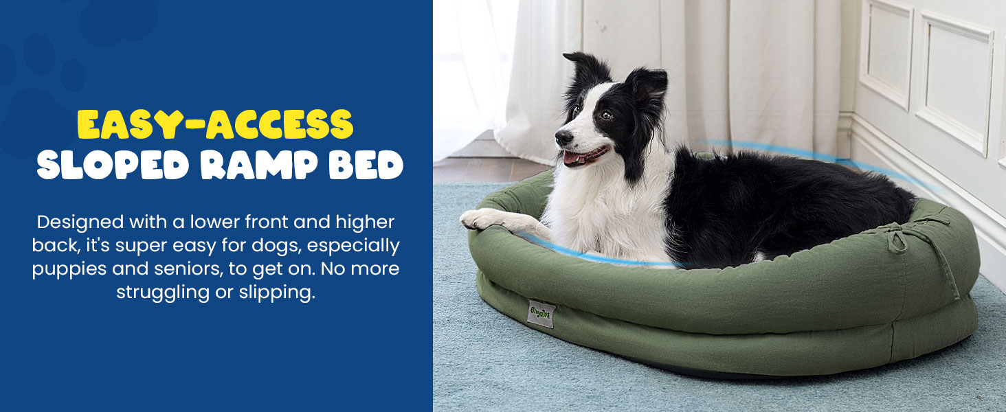Easy-access sloped ramp bed