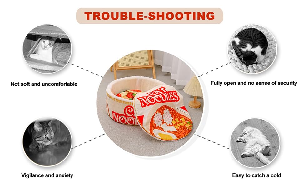 Do not let cats sleep on floor. The enclosed pet nest can increase the sense of security of pets