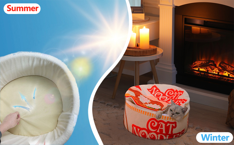 This pet bed is suitable for all seasons