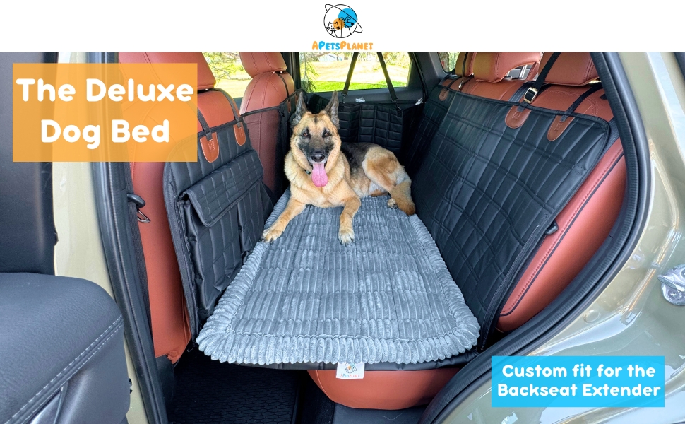 grey solid deluxe dog bed