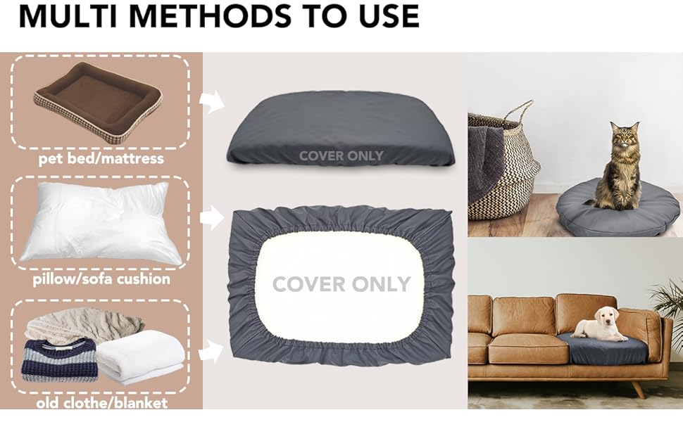 Waterproof Dog Bed Cover Machine Washable Dog Bed Replacement Cover