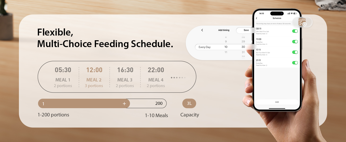 Timed cat feeder